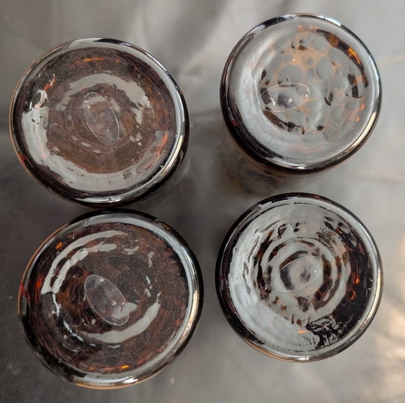 Set of 4 high ball / drinking glasses in a tortoise shell pattern - Picture 3 of 4